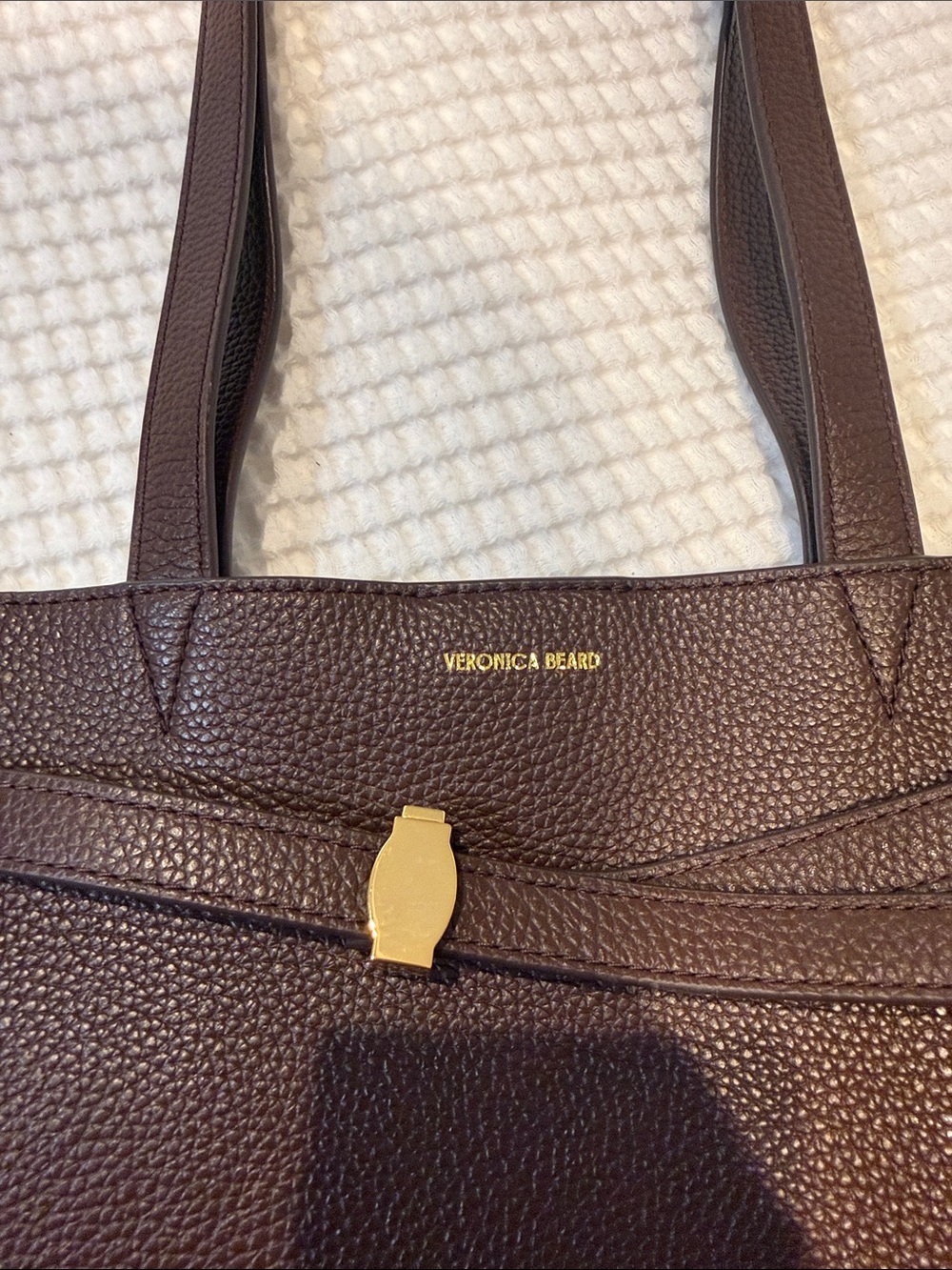 Veronica Beard Dash Tote - Brown with Gold Accent - Picture 5 of 8